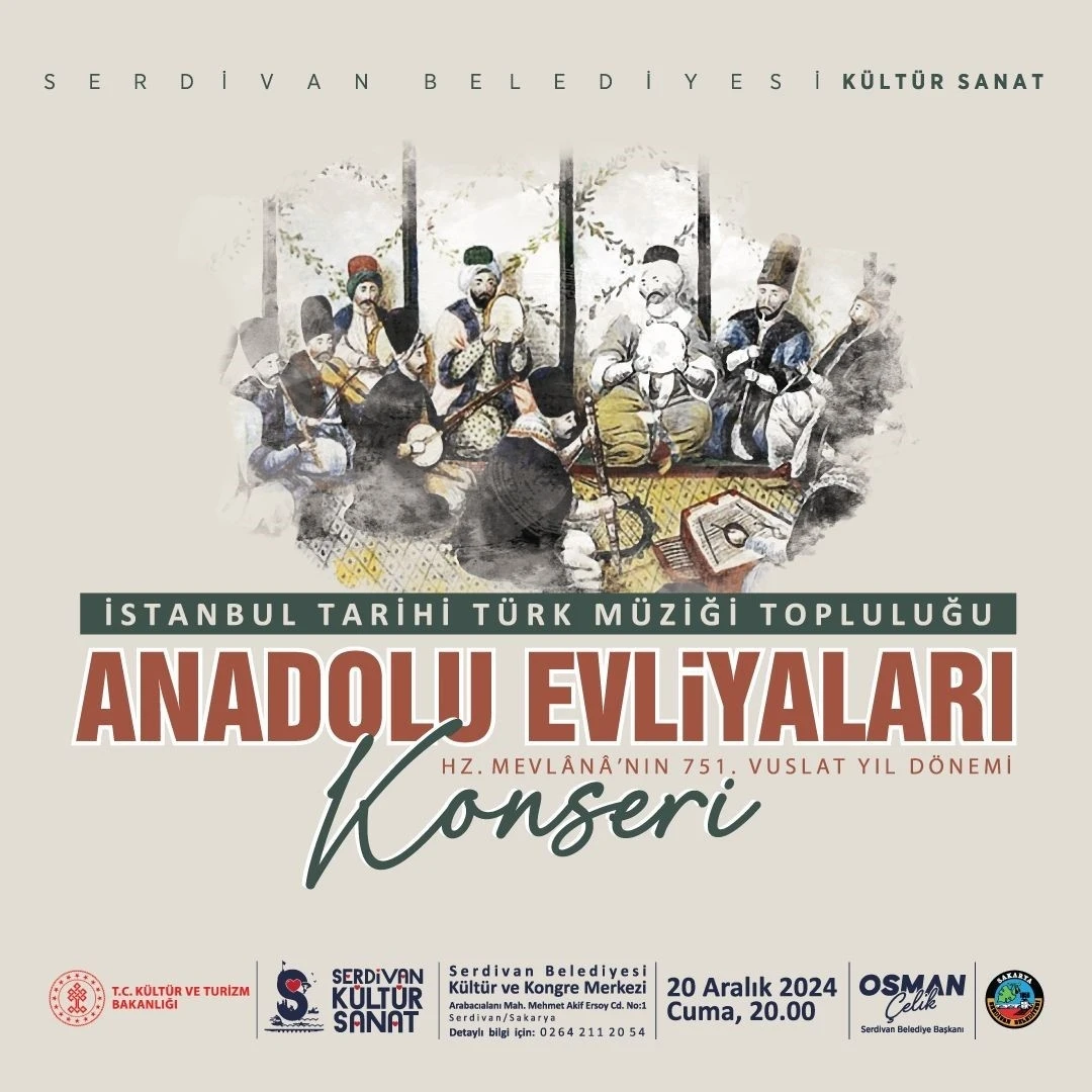 Anadolu’nun manevi ezgileri Serdivan’da yankılanacak
