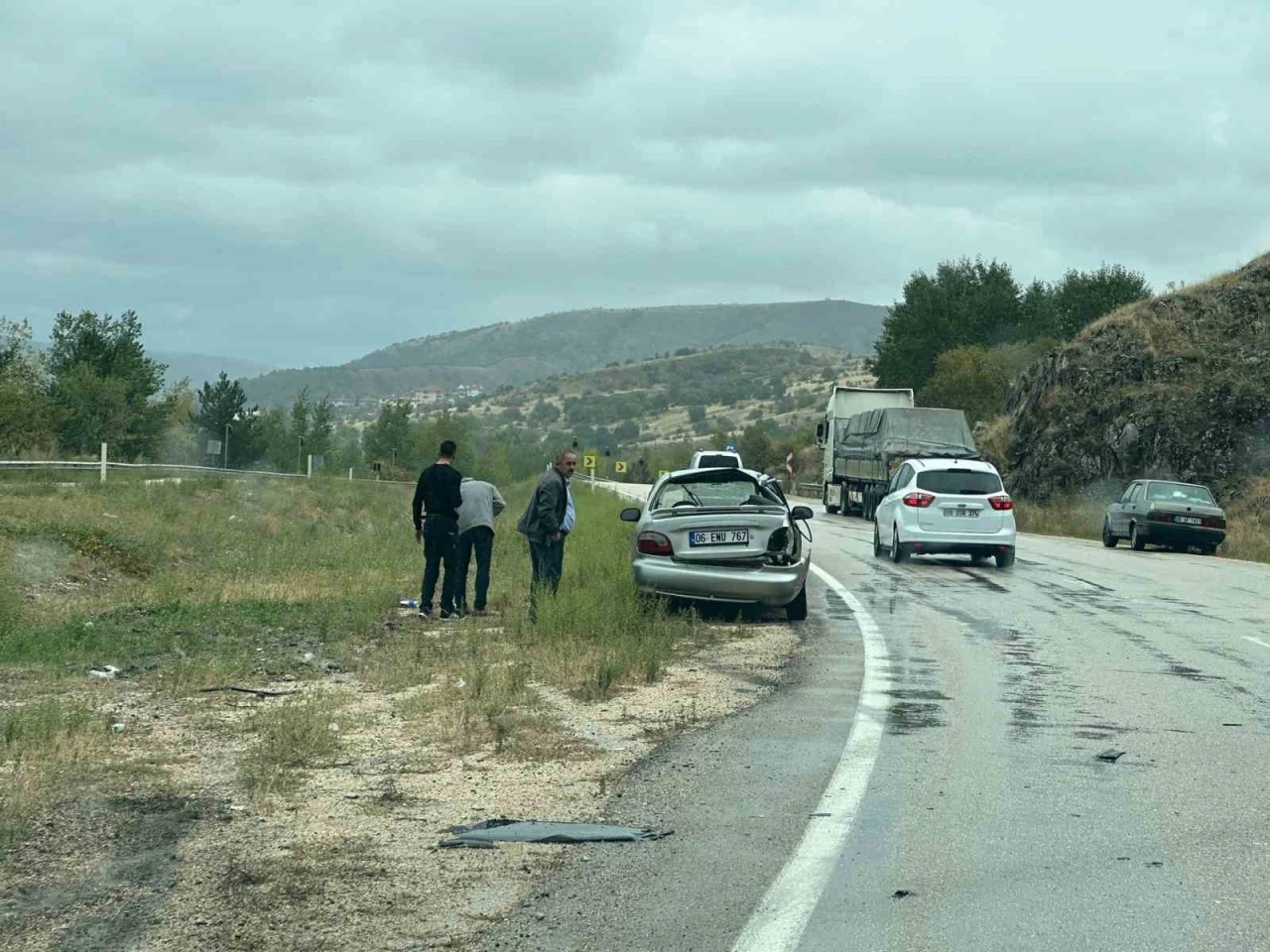 Ankara’da maddi hasarlı zincirleme trafik kazası
