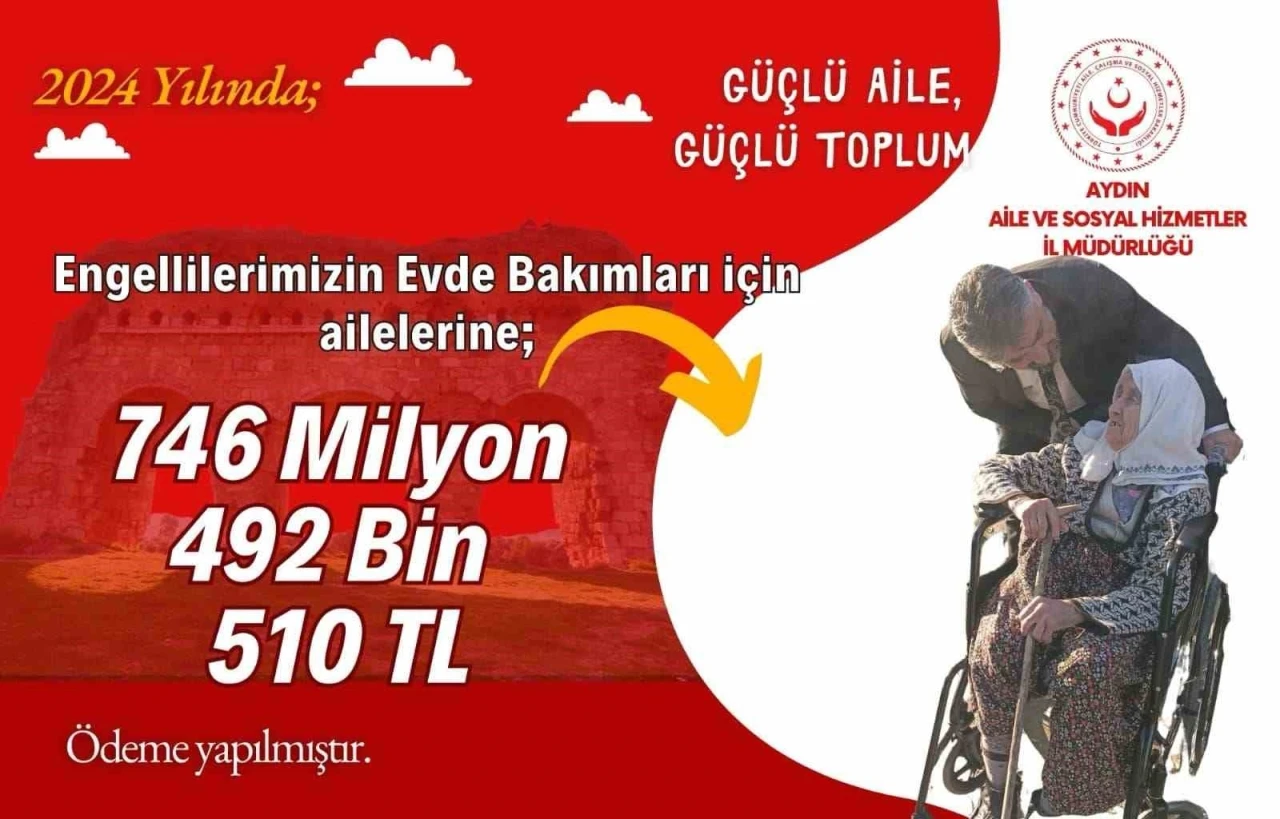 Aydın’da 1 yılda 746 milyon liralık engelli desteği yapıldı
