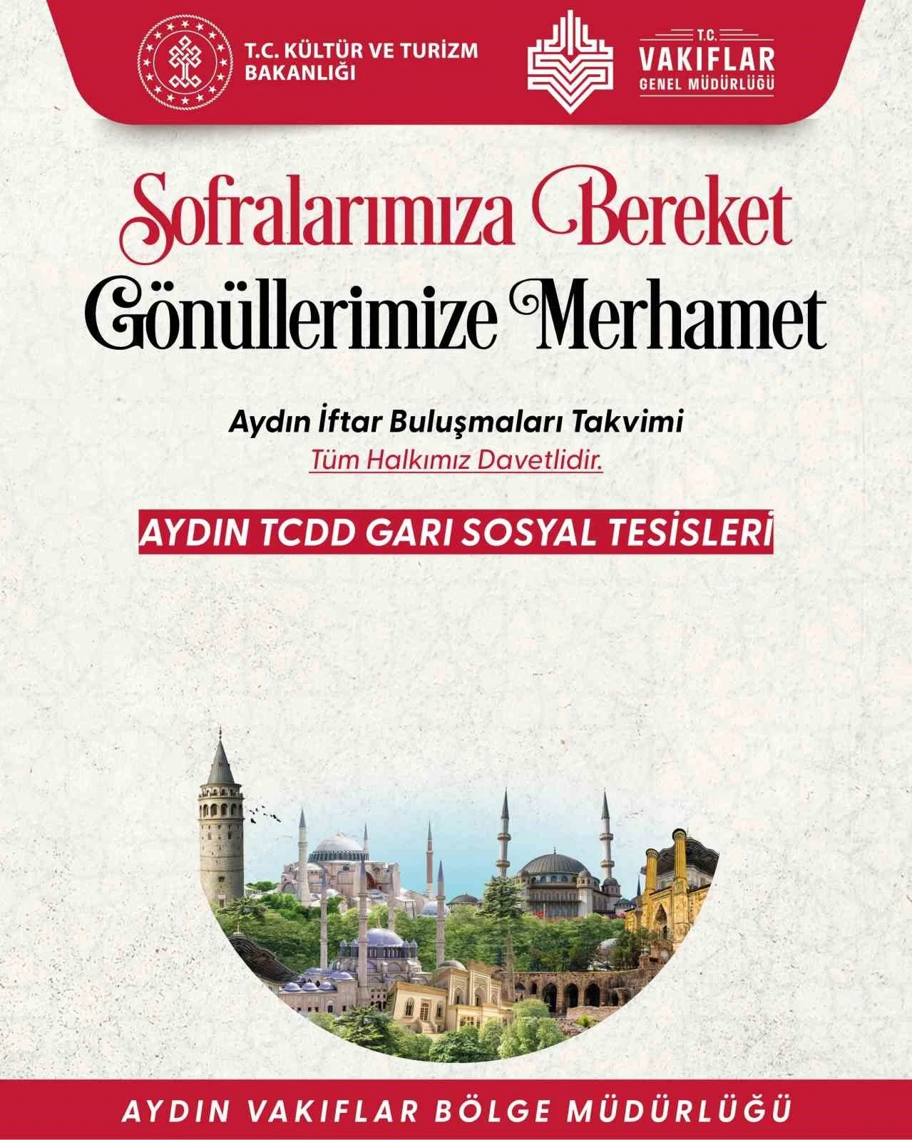 Aydın Vakıflar Bölge Müdürlüğü Ramazan boyunca iftar verecek
