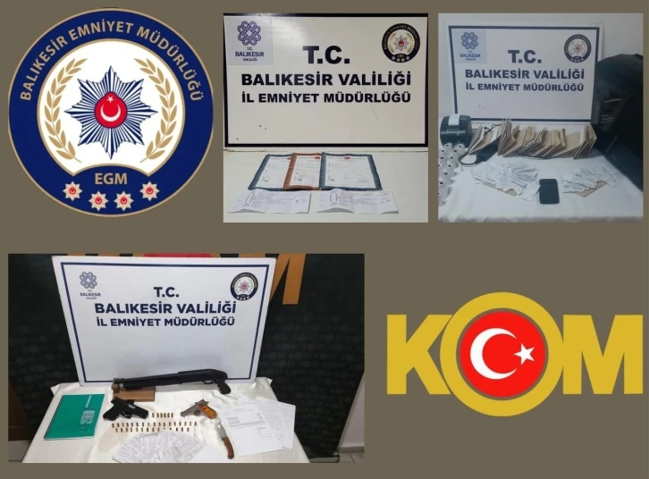 Balıkesir polisinden tefecilik operasyonu
