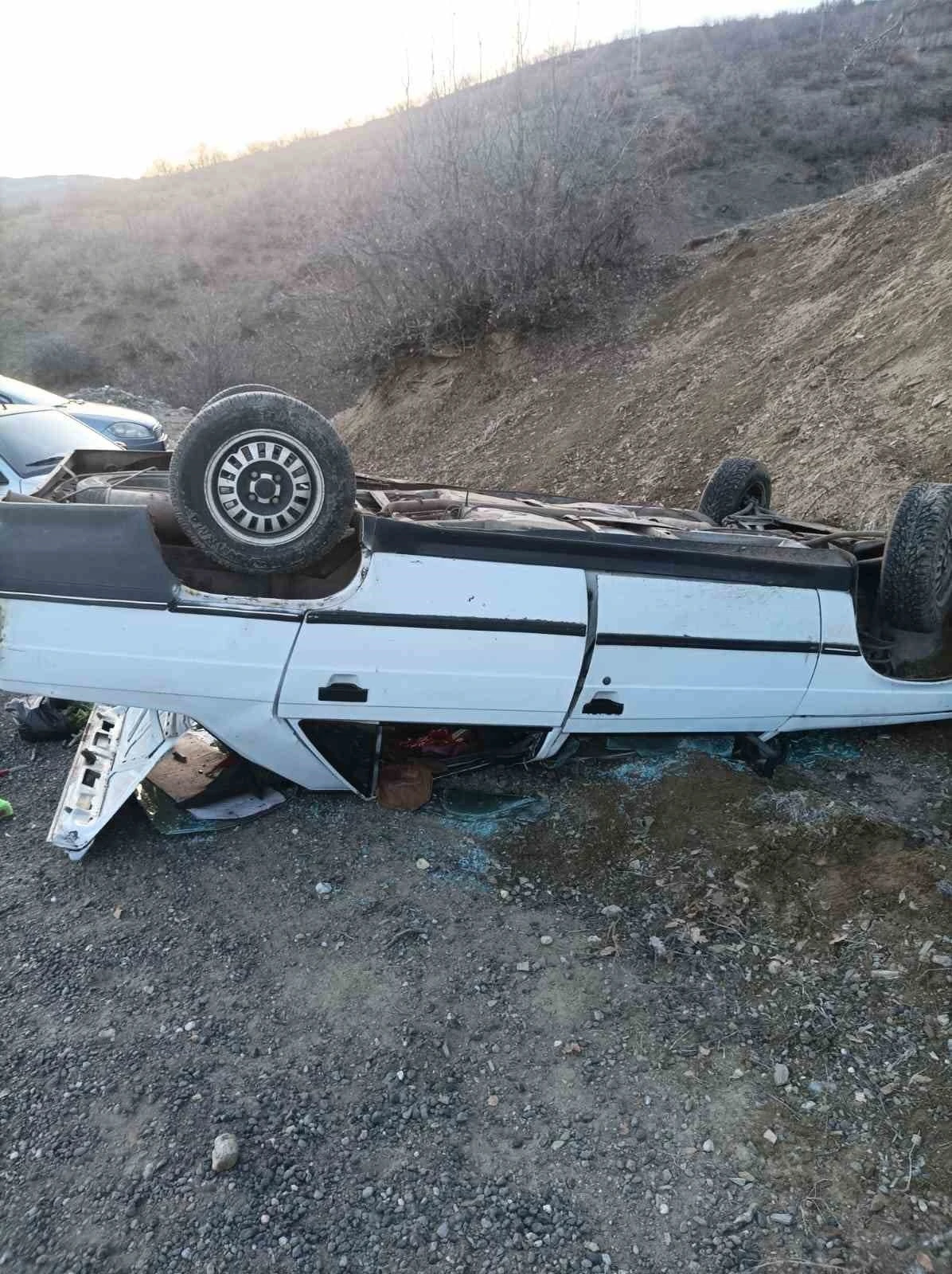 Bingöl’de çiriş otu toplamaya giden şahısları taşıyan aracın freni patladı: 4 yaralı
