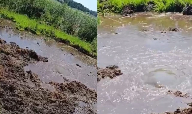 Buldan Yayla Gölünde temizleme çalışmaları esnasında su kaynağı bulundu
