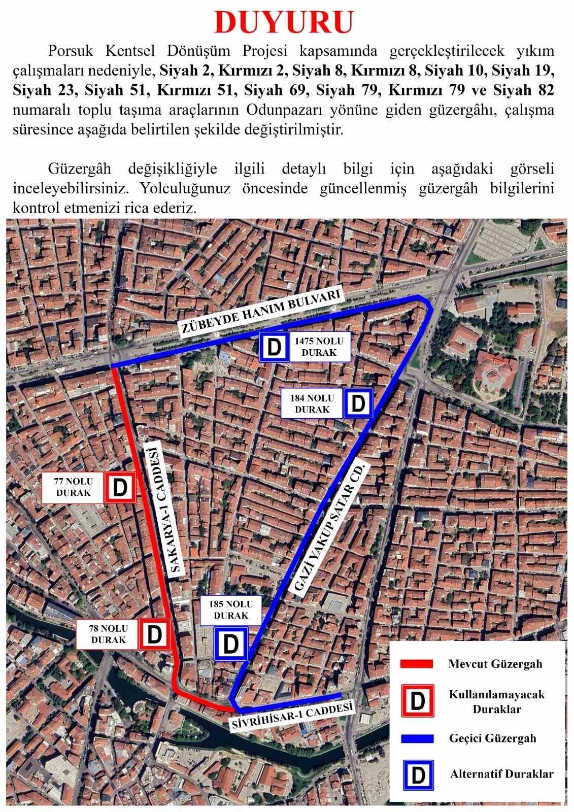 Büyükşehir araç ve yaya trafiğine kapanacak yollara karşı uyardı
