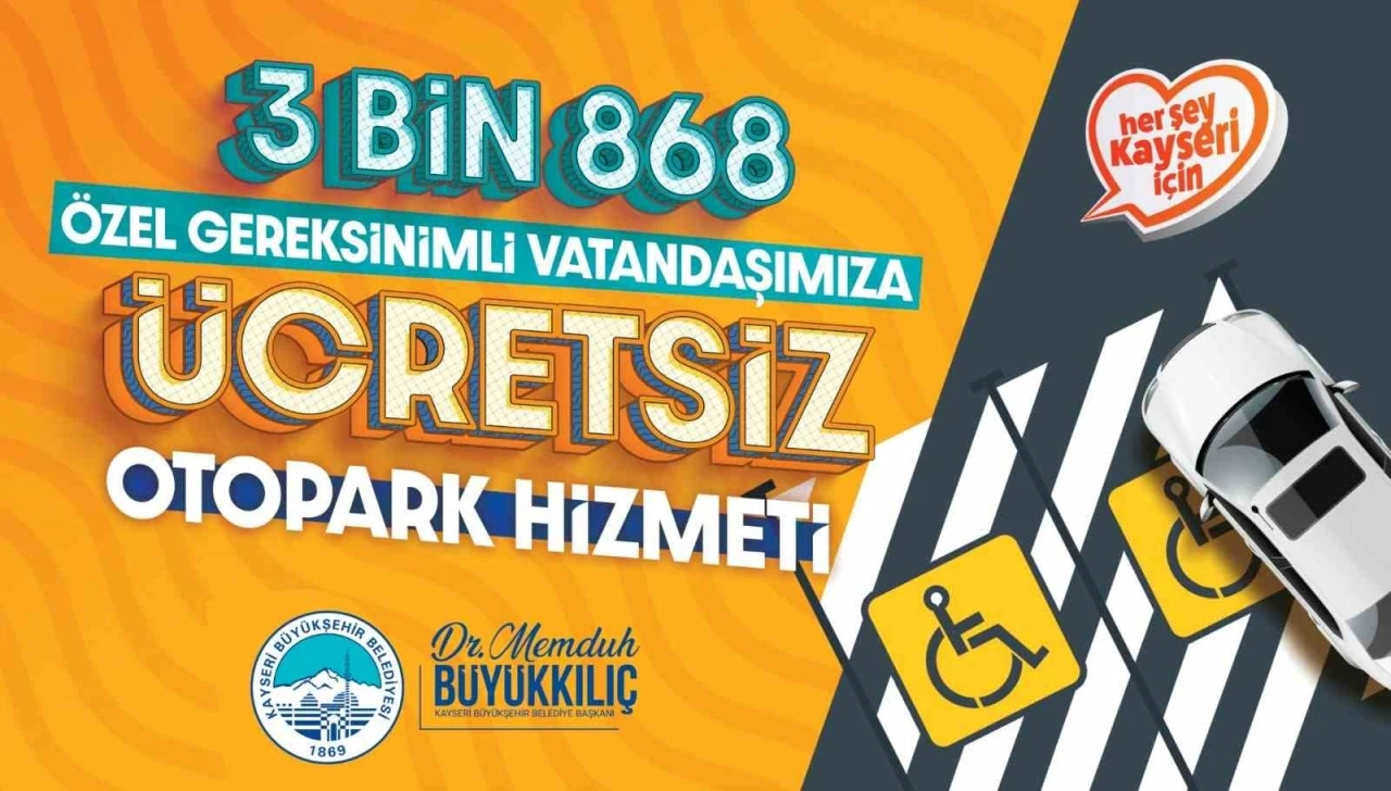 Büyükşehir’den 3 bin 868 özel ihtiyaçlı vatandaşa ücretsiz otopark ücreti
