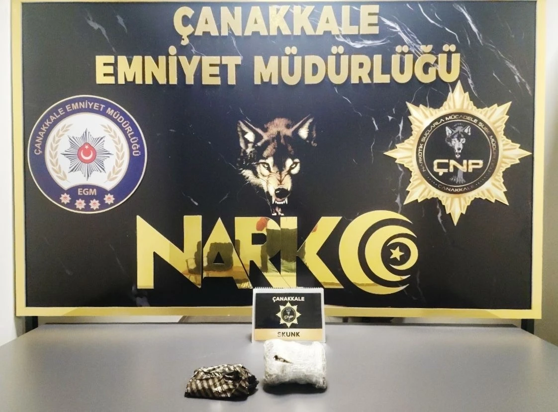 Çanakkale’de 544 gram skunk ele geçirilen şüpheli tutuklandı
