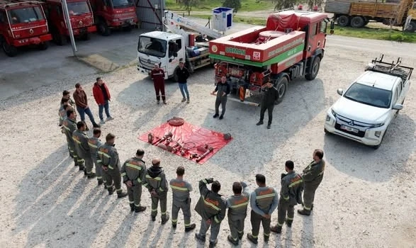 Çine’de elektrik dağıtım personeline orman yangını bilgilendirmesi
