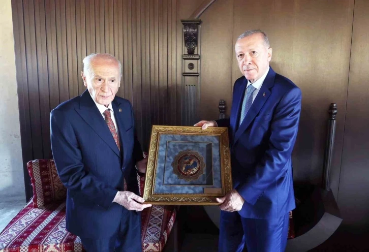 Cumhurbaşkanı Erdoğan, MHP Genel Başkanı Bahçeli ile bir araya geldi
