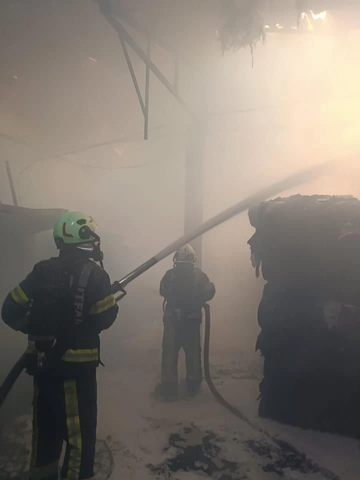 Denizli’de işyeri yangını
