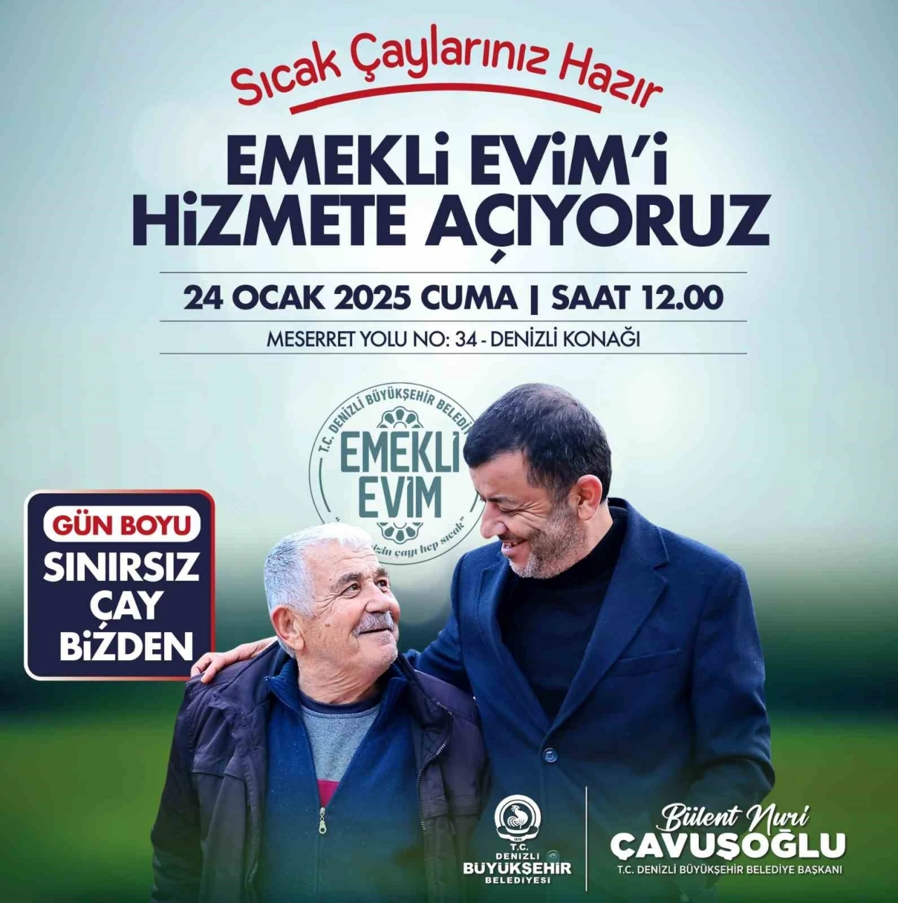 Denizli Emekli Evim hizmete açılıyor
