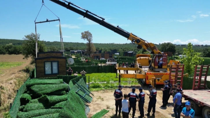 Edirne’de "tiny house"lar kaldırılıyor
