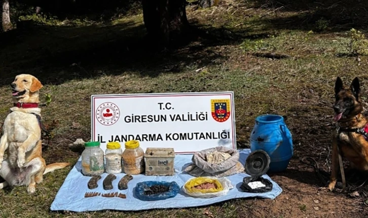 Giresun’da sığınakta mühimmat ve patlayıcı ele geçirildi
