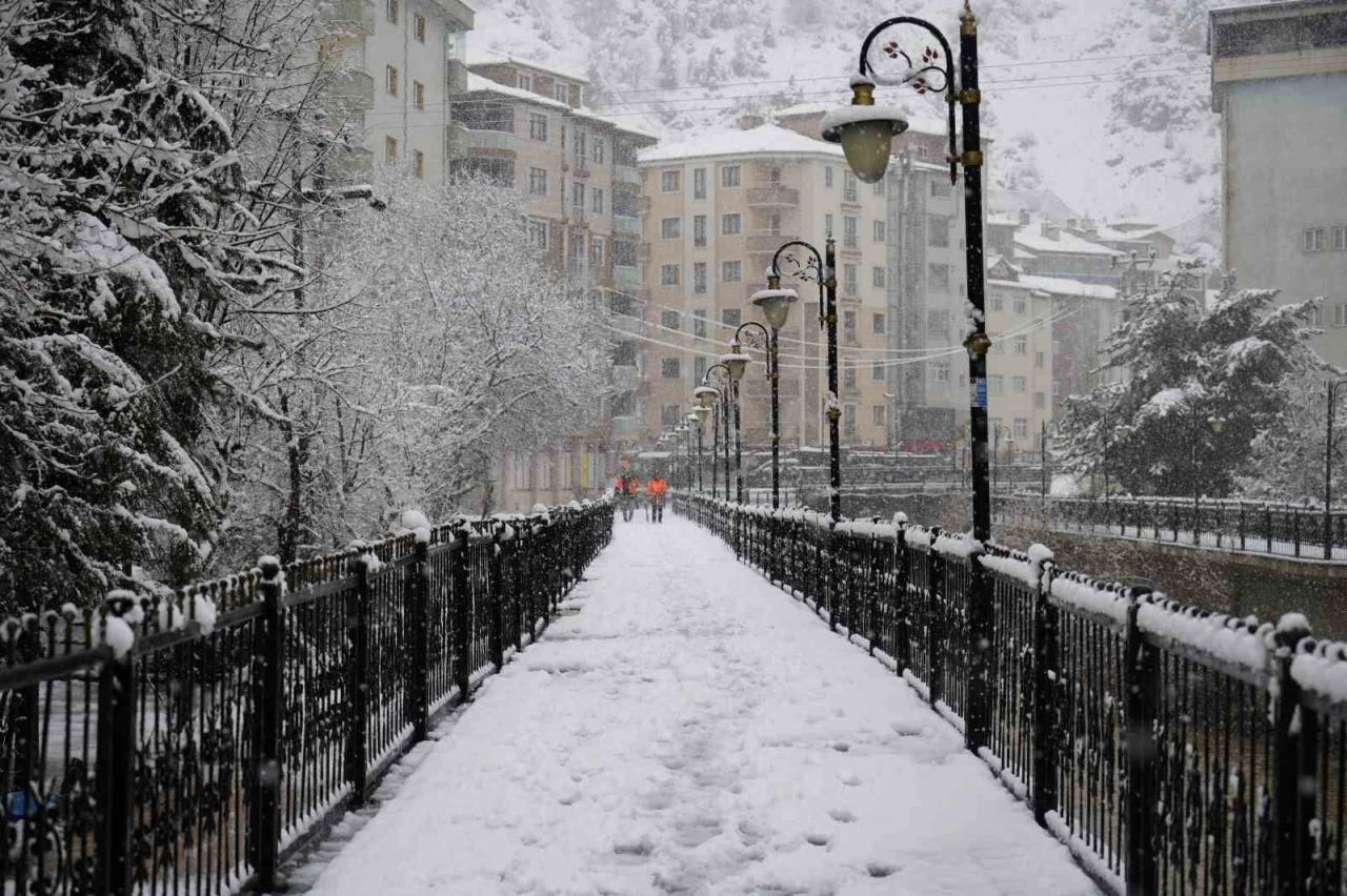 Gümüşhane’de mevsim bir gecede bahardan kışa döndü
