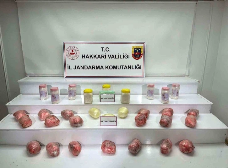 Hakkari’de 34 kilo 638 gram metamfetamin ele geçirildi
