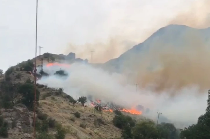 Hakkari’de anız yangını yerleşim yerlerine sıçradı
