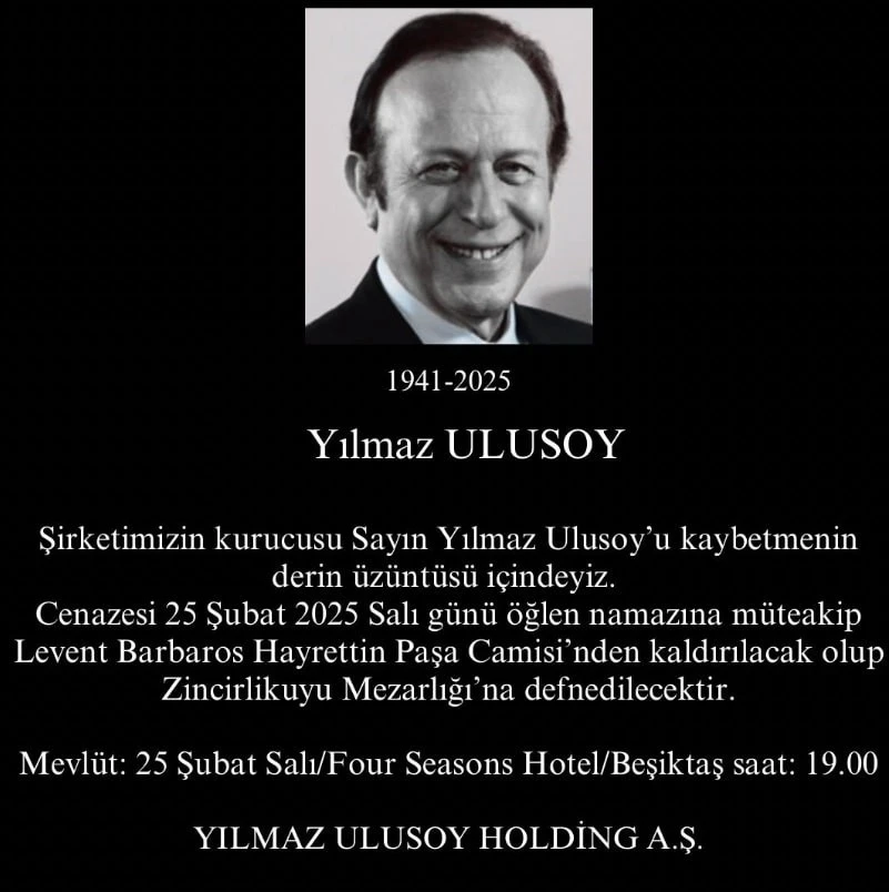 İş insanı Yılmaz Ulusoy hayatını kaybetti
