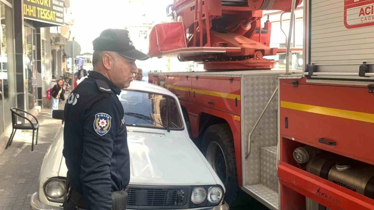 Karaman’da hatalı parklar itfaiyeye zor anlar yaşattı
