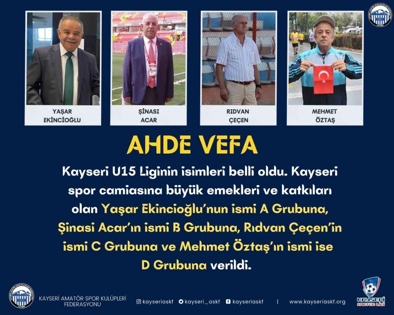 Kayseri ASKF’den ahde vefa örneği
