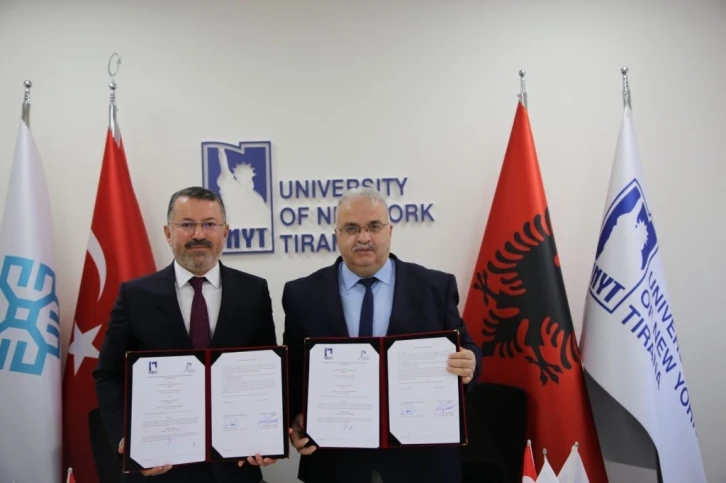 KBÜ ile Tiran New York Üniversitesi arasında iş birliği protokolleri imzalandı
