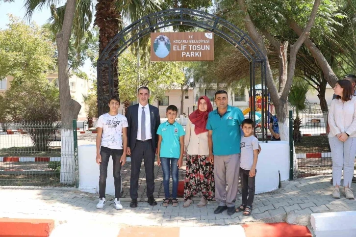 Koçarlı’da Elif’in ismi parkta yaşatılıyor
