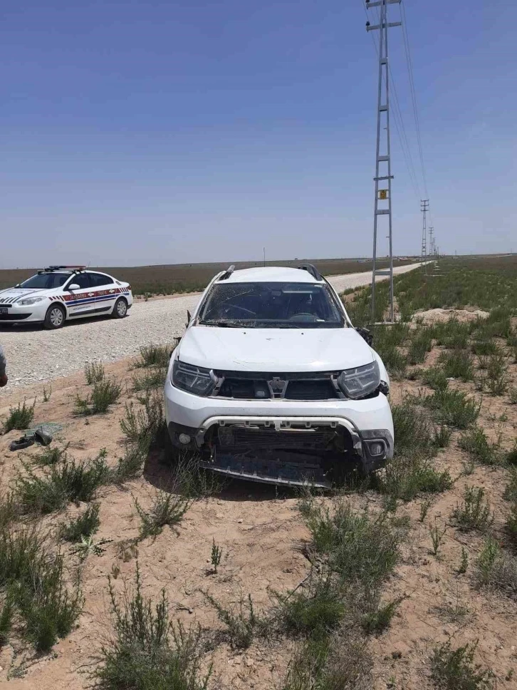 Konya’da kontrolden çıkan otomobil takla attı: 1 yaralı
