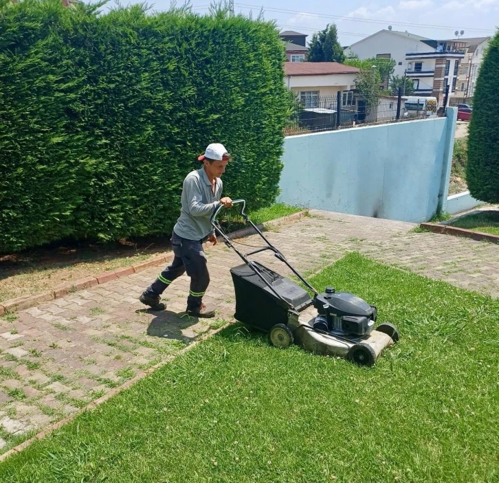 Körfez’in parklarına yaz bakımı
