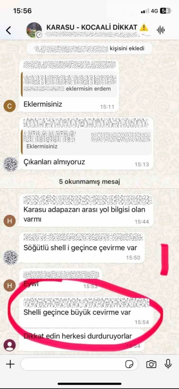 Kurdukları WhatsApp grubunda jandarma ve polis uygulama noktalarını paylaşıyorlardı
