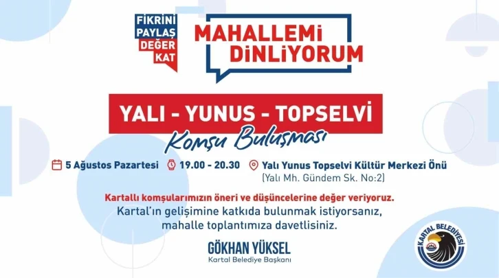 ‘Mahallemi Dinliyorum-Komşu Buluşmaları’ başlıyor
