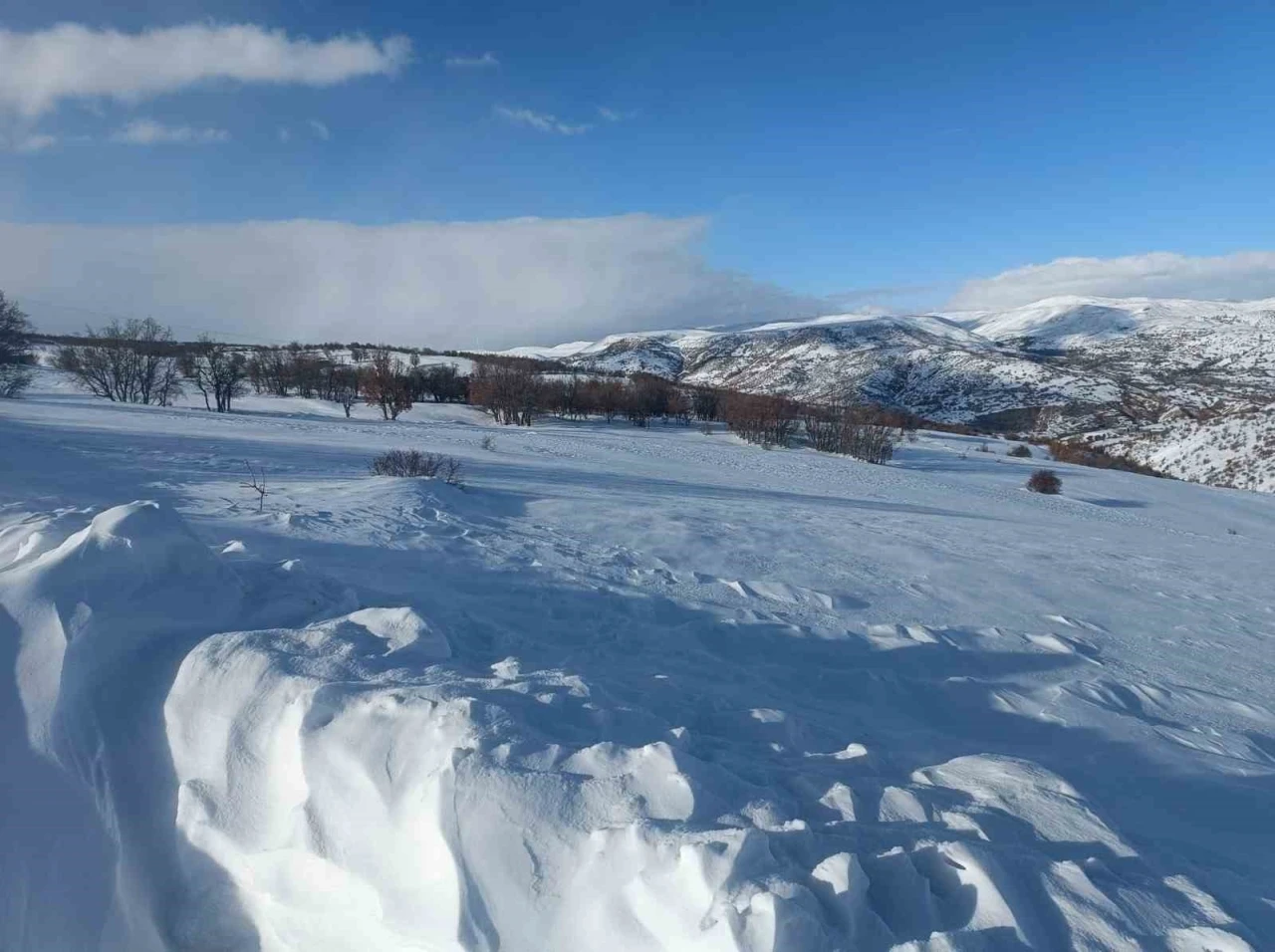 Malatya’da kar yerini fırtına ve tipiye bıraktı
