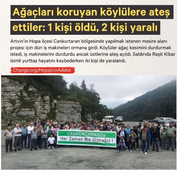 HOPA’DA KÖYLÜLER İÇİN ADALET KAMPANYASI