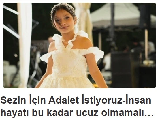 10 YAŞINDAKİ SEZİN İÇİN AİLESİ ADALET ARIYOR