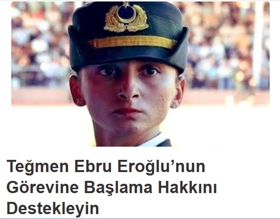 TEĞMEN EBRU EROĞLU İÇİN İMZA KAMPANYASI