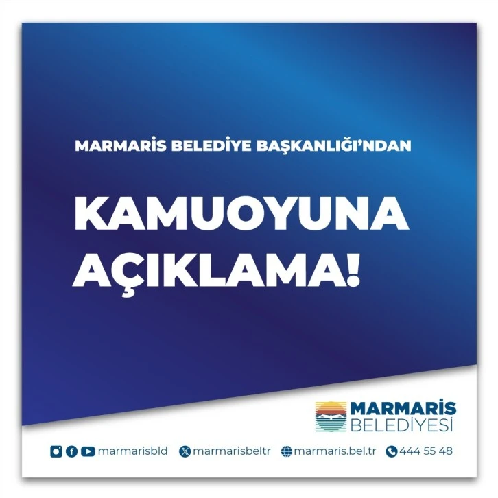 KAMUOYUNA AÇIKLAMA!