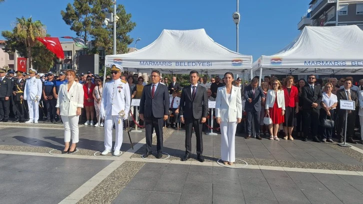 30 AĞUSTOS ZAFER BAYRAMI MARMARİS’TE TÖRENLE KUTLANDI