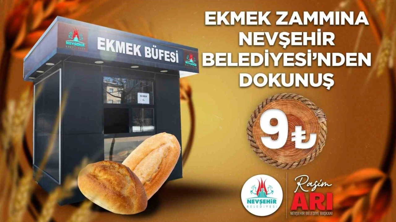 Nevşehir’de halk ekmek 9 lira
