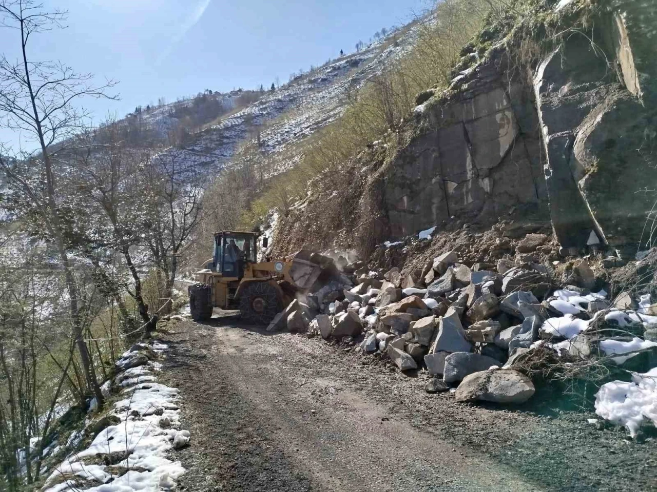 Ordu’da heyelanlı noktalara müdahale ediliyor
