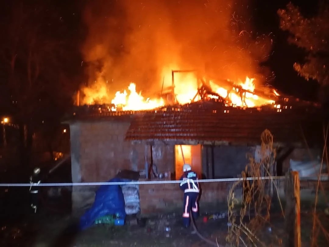 Ordu’da sobadan çıkan yangında bir ev küle döndü
