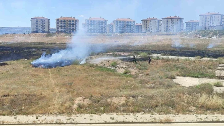 Ot yangını yerleşim yerlerine sıçramadan söndürüldü
