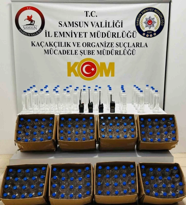 Samsun’da 200 litre etil alkol ele geçirildi
