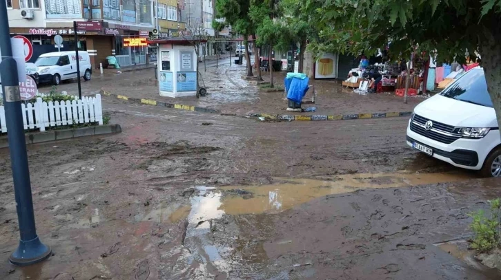 Sel suları çekildi, ilçe çamur deryasına döndü
