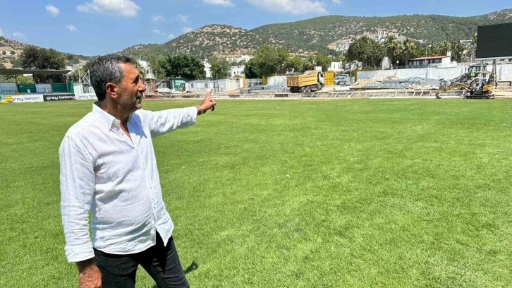 Bodrum FK Stadyumunda Çalışmaların Yüzde 75 Tamamlandı