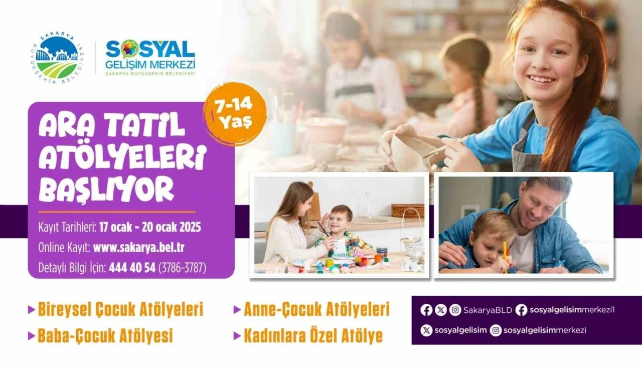 SGM’de Ara Tatil Atölyeleri için kayıtlar başladı
