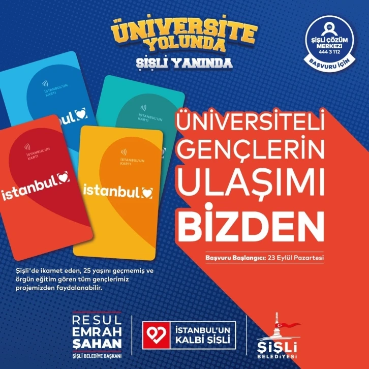 Şişli Belediyesi üniversite öğrencilerine ulaşım desteği sağlayacak
