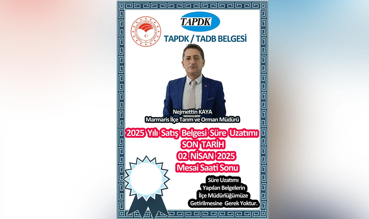 TAPDK Süre Uzatımı Başladı