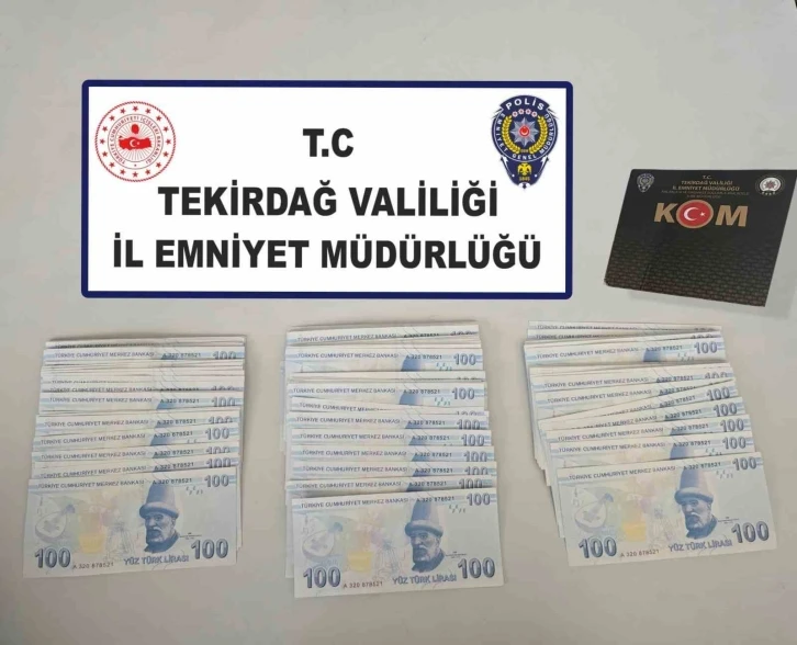 Tekirdağ’da sahte para operasyonu: 23 bin TL sahte para ele geçirildi
