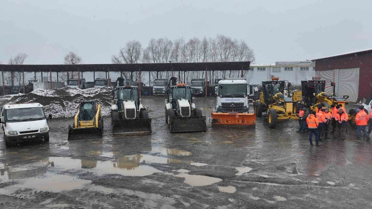 Terme Belediyesi kar yağışına hazır
