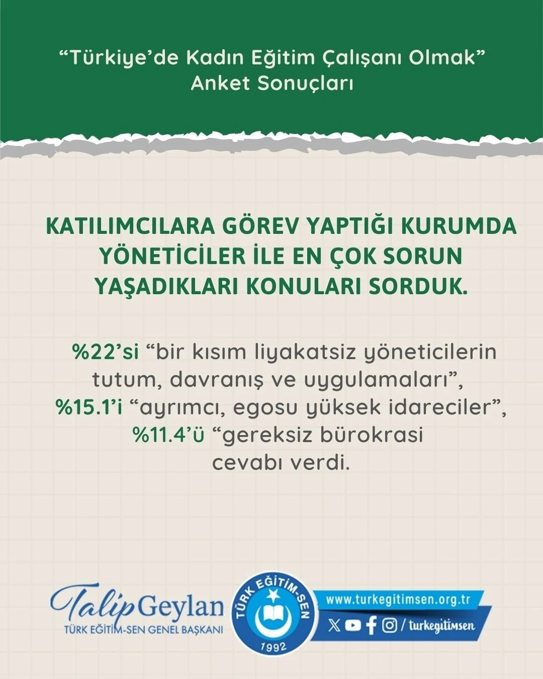 Türk Eğitim Sen: "Artan enflasyon kadın eğitimcileri de vurdu"
