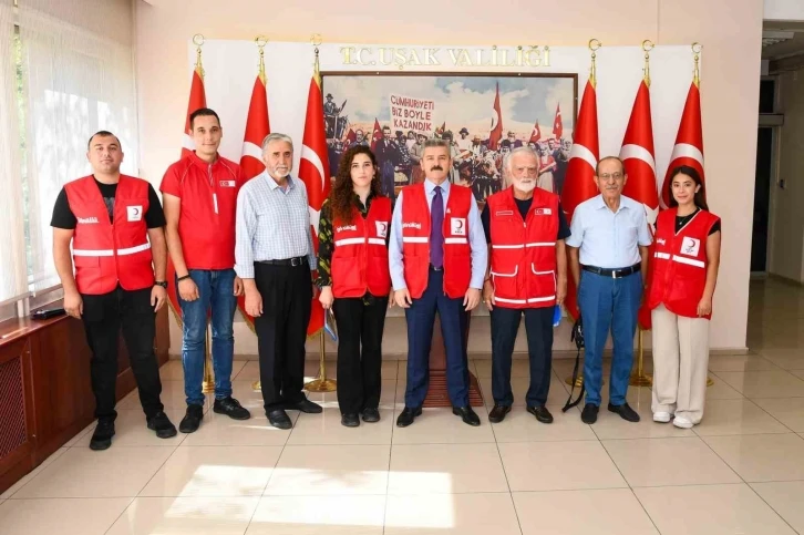 Vali Ergün, Kızılay heyetini kabul etti
