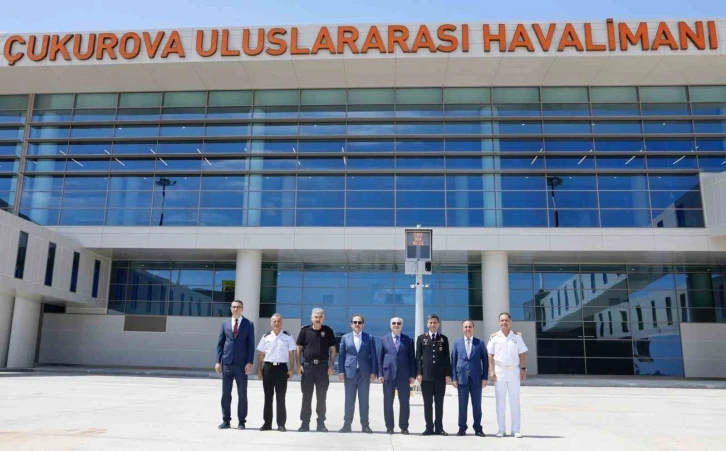 Valiler, Çukurova Uluslararası Havalimanı’nda incelemelerde bulundu
