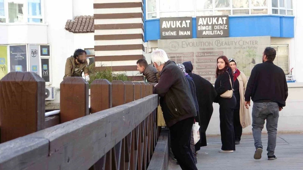 Vatandaşlar otobüs seferlerini bıraktı, üst geçide çıkan genç için seferber oldu
